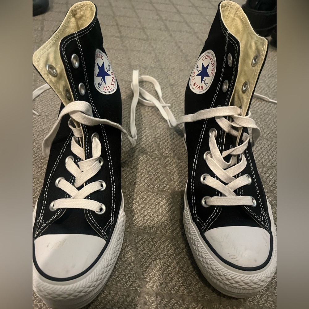 Converse women 6.5 black wedge